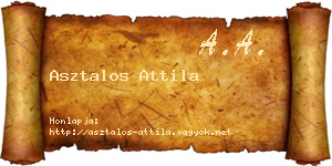 Asztalos Attila névjegykártya